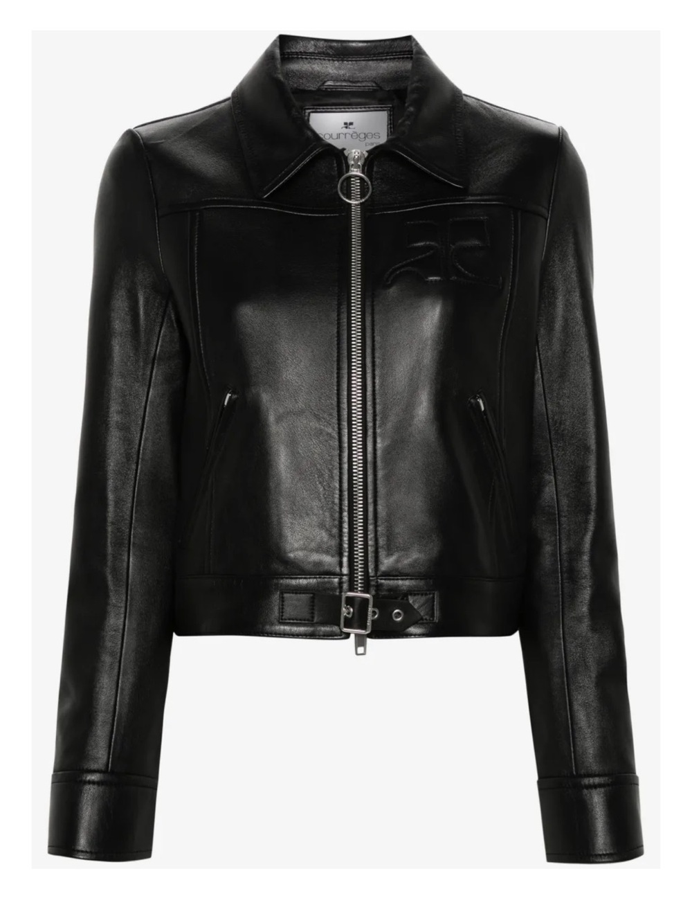 Courrèges
Iconic zip-up leather jacket